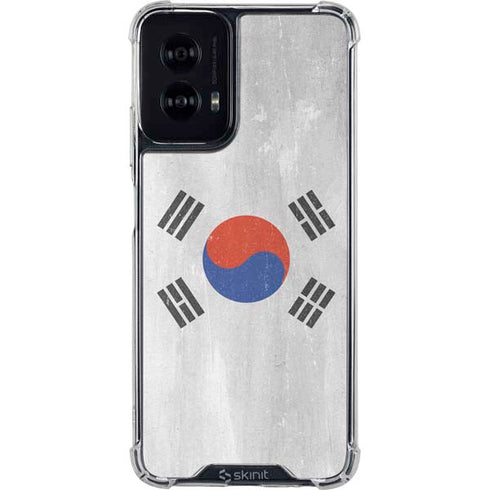 South Korean Flag Distressed Moto G Power 5G (2024) Clear Case